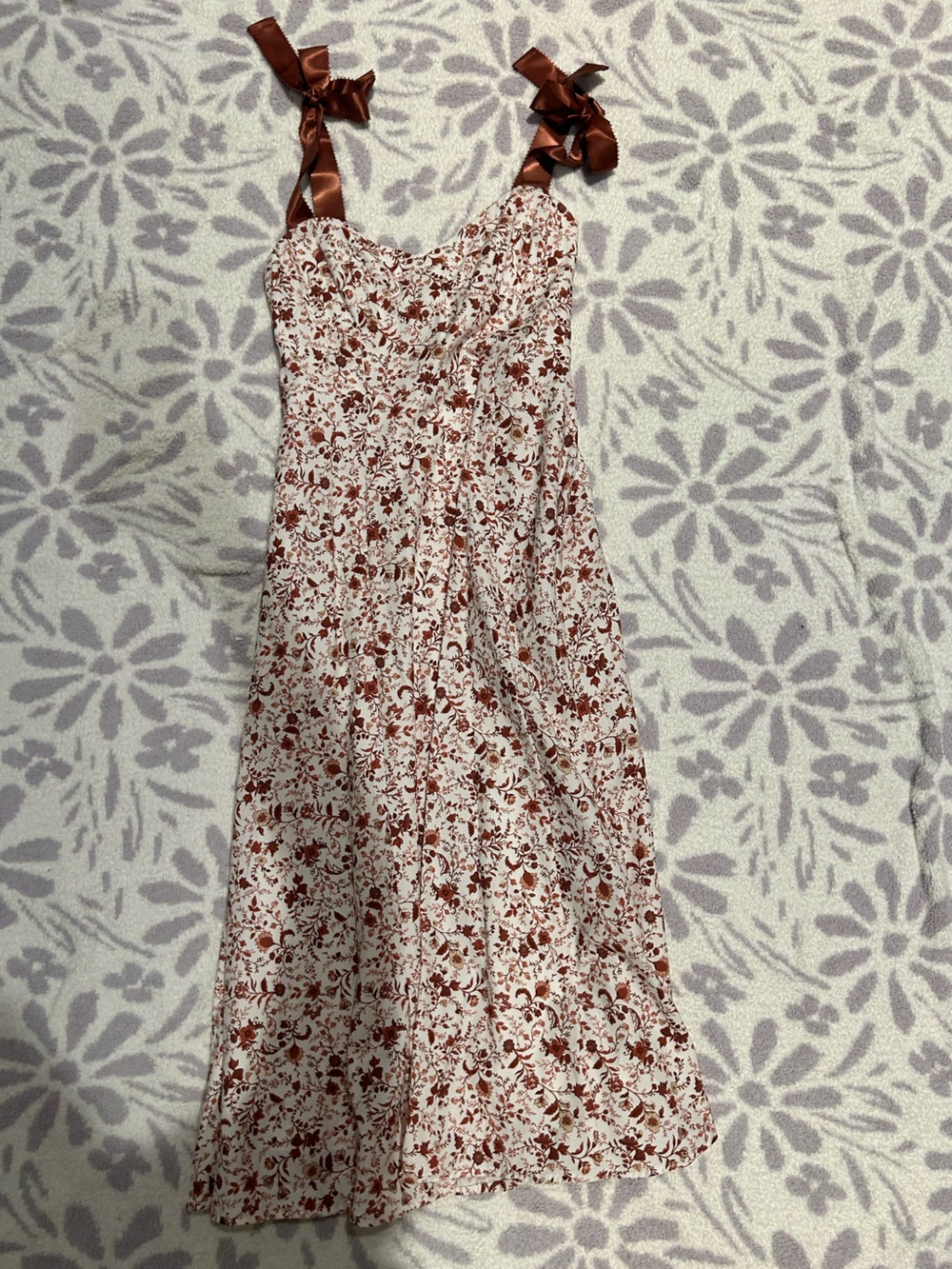 Brown Maxi Bow Dress